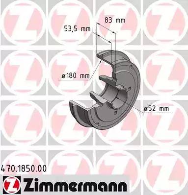 Zimmermann 470.1850.00 - Tamburo freno autozon.pro