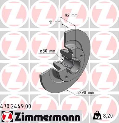 Zimmermann 470.2449.00 - Discofreno autozon.pro