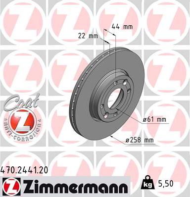 Zimmermann 470.2441.20 - Discofreno autozon.pro