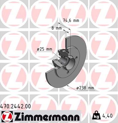 Zimmermann 470.2442.00 - Discofreno autozon.pro