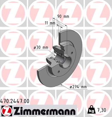 Zimmermann 470.2447.00 - Discofreno autozon.pro