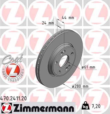 Zimmermann 470.2411.20 - Discofreno autozon.pro