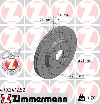 Zimmermann 470.2412.52 - Discofreno autozon.pro