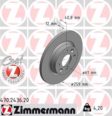 Zimmermann 470.2436.20 - Discofreno autozon.pro