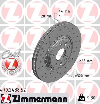 Zimmermann 470.2438.52 - Discofreno autozon.pro