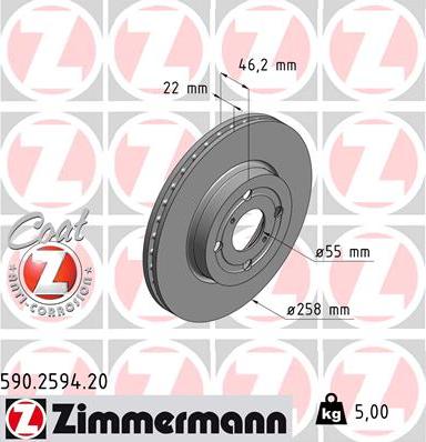 Zimmermann 590.2594.20 - Discofreno autozon.pro