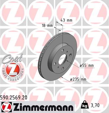 Zimmermann 590.2569.20 - Discofreno autozon.pro