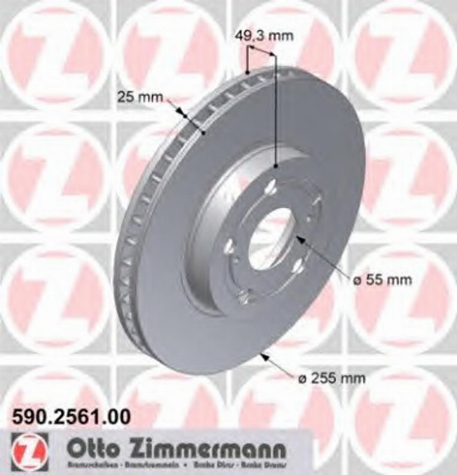 Zimmermann 590 2561 00 - Discofreno autozon.pro