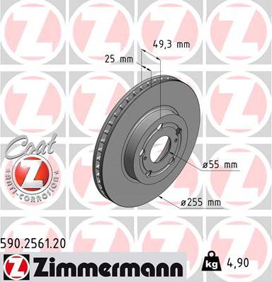 Zimmermann 590.2561.20 - Discofreno autozon.pro