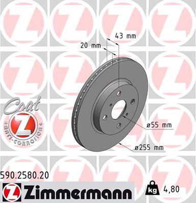 Zimmermann 590.2580.20 - Discofreno autozon.pro