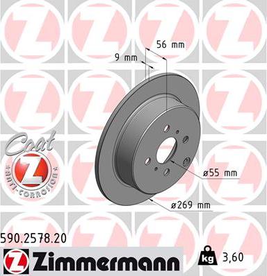 Zimmermann 590.2578.20 - Discofreno autozon.pro