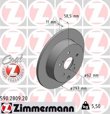 Zimmermann 590.2809.20 - Discofreno autozon.pro