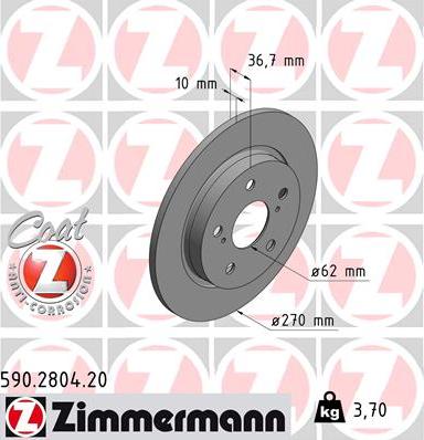 Zimmermann 590.2804.20 - Discofreno autozon.pro