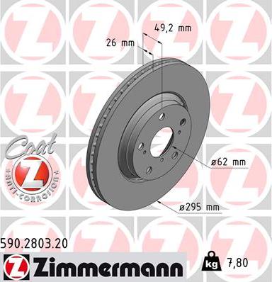 Zimmermann 590.2803.20 - Discofreno autozon.pro