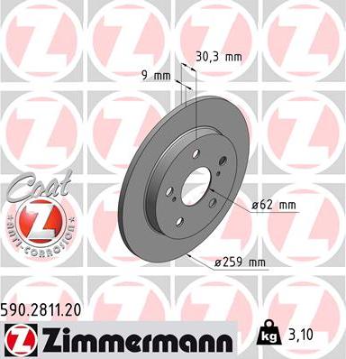 Zimmermann 590.2811.20 - Discofreno autozon.pro