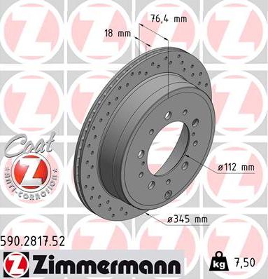 Zimmermann 590.2817.52 - Discofreno autozon.pro