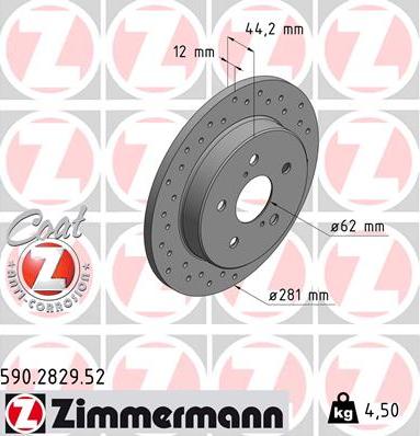 Zimmermann 590.2829.52 - Discofreno autozon.pro