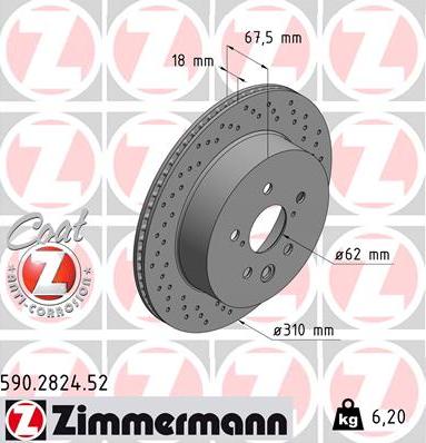 Zimmermann 590.2824.52 - Discofreno autozon.pro