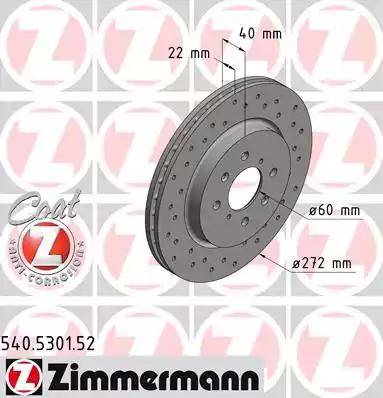 Zimmermann 540.5301.52 - Discofreno autozon.pro