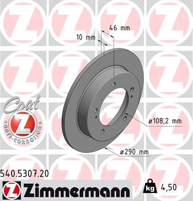 Zimmermann 540.5307.20 - Discofreno autozon.pro