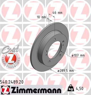 Zimmermann 540.2489.20 - Discofreno autozon.pro