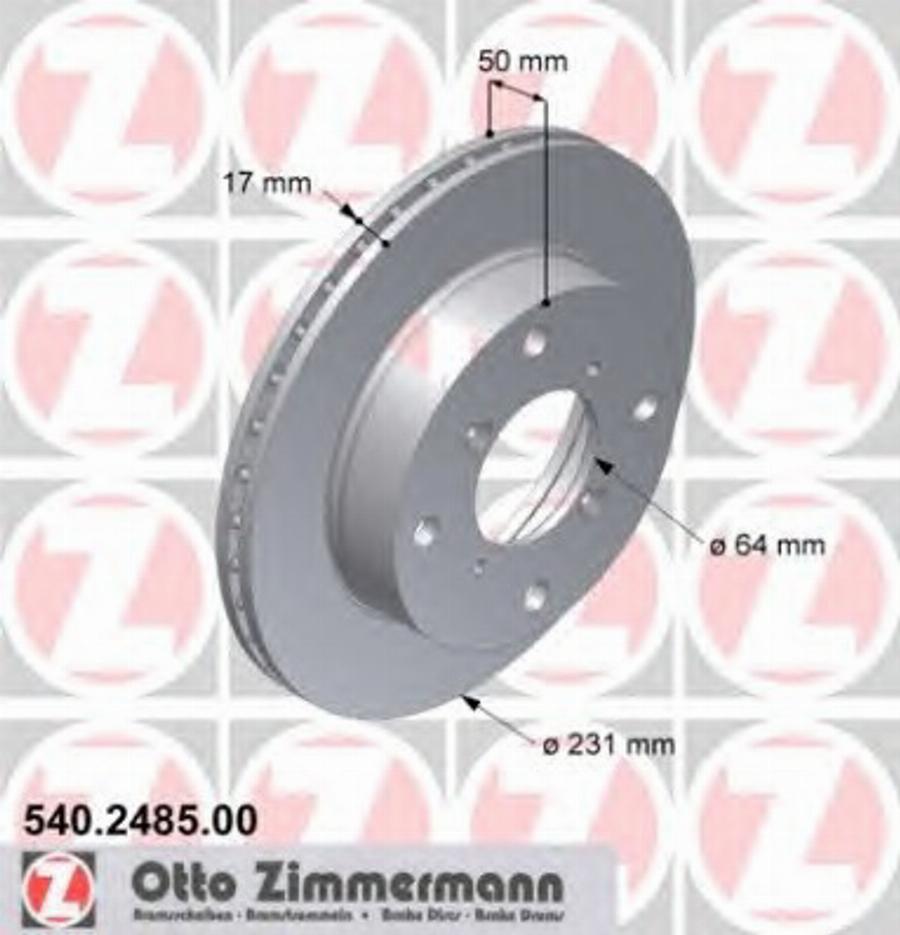 Zimmermann 540 2485 00 - Discofreno autozon.pro