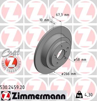 Zimmermann 530.2459.20 - Discofreno autozon.pro