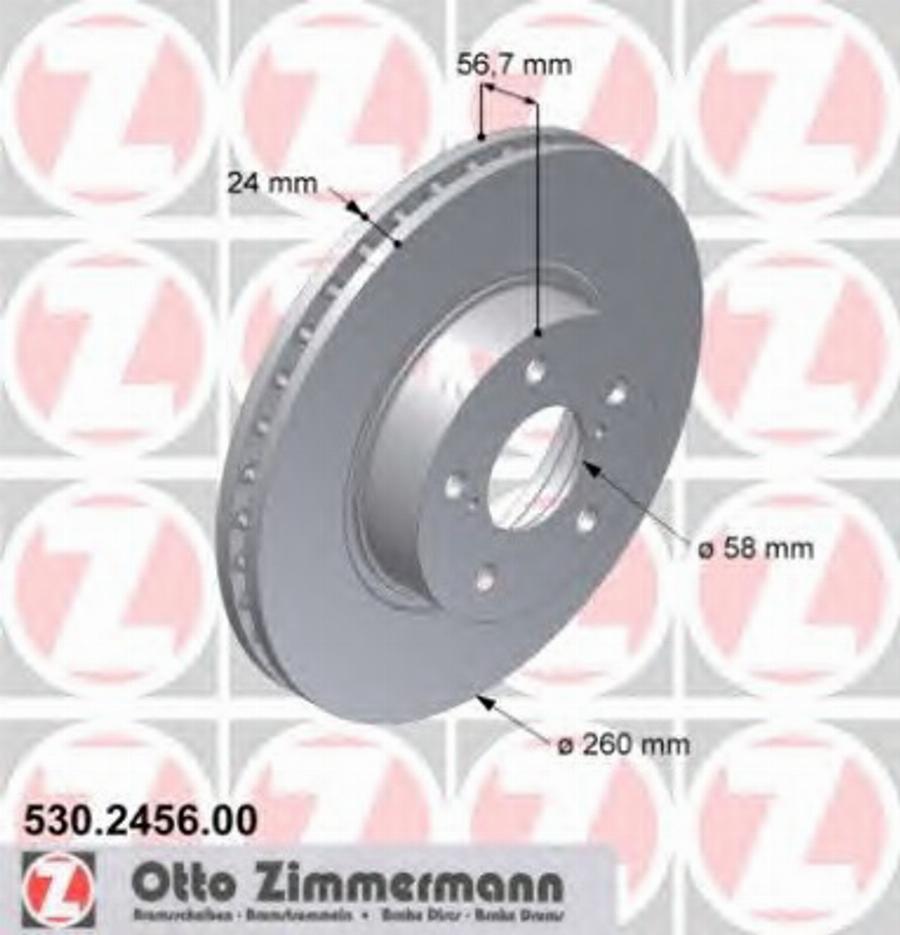 Zimmermann 530 2456 00 - Discofreno autozon.pro