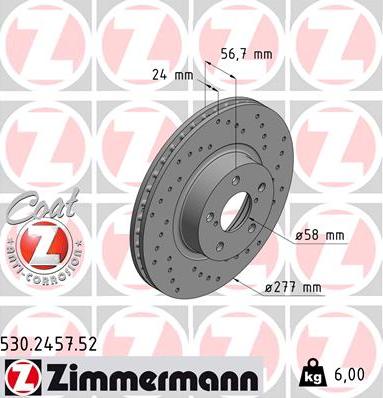 Zimmermann 530.2457.52 - Discofreno autozon.pro