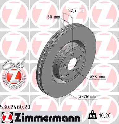 Zimmermann 530.2460.20 - Discofreno autozon.pro