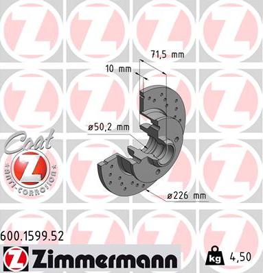 Zimmermann 600.1599.52 - Discofreno autozon.pro