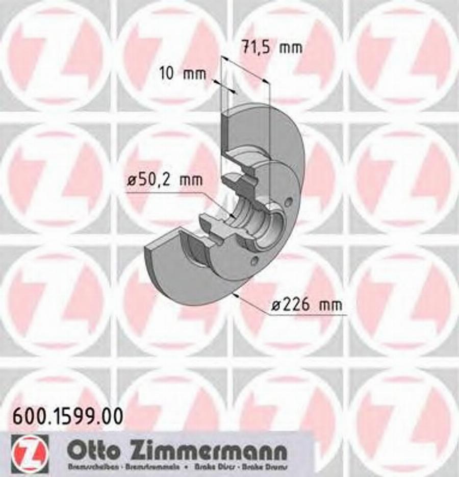 Zimmermann 600 1599 00 - Discofreno autozon.pro