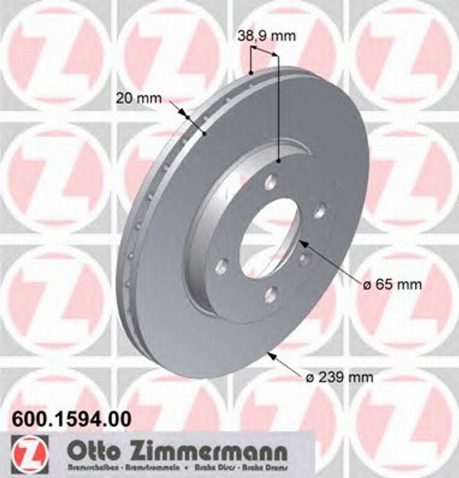 Zimmermann 600 1594 00 - Discofreno autozon.pro