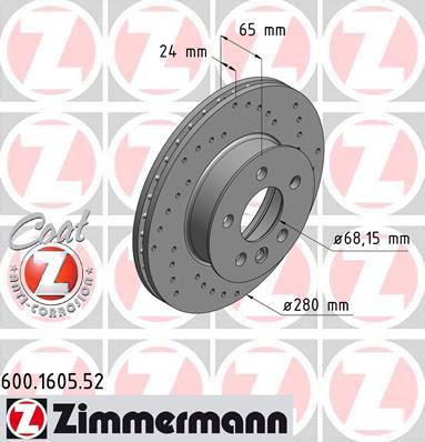 Zimmermann 600.1605.52 - Discofreno autozon.pro