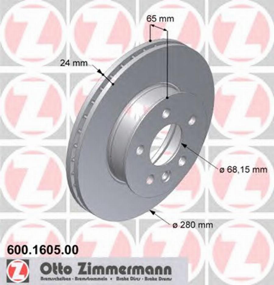 Zimmermann 600 1605 00 - Discofreno autozon.pro