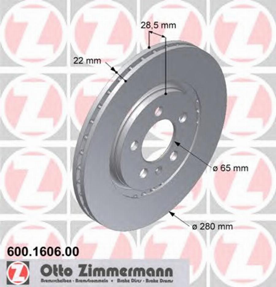 Zimmermann 600 1606 00 - Discofreno autozon.pro