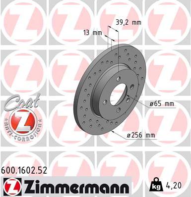 Zimmermann 600.1602.52 - Discofreno autozon.pro