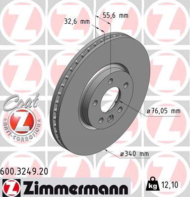 Zimmermann 600.3249.20 - Discofreno autozon.pro