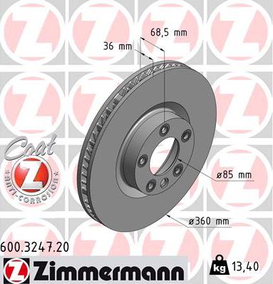 Zimmermann 600.3247.20 - Discofreno autozon.pro