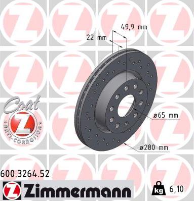 Zimmermann 600.3264.52 - Discofreno autozon.pro