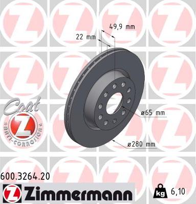 Zimmermann 600.3264.20 - Discofreno autozon.pro