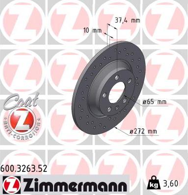 Zimmermann 600.3263.52 - Discofreno autozon.pro