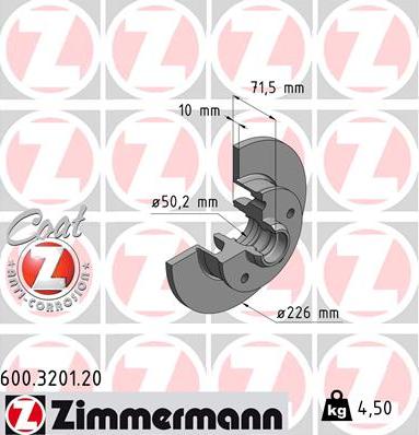 Zimmermann 600.3201.20 - Discofreno autozon.pro