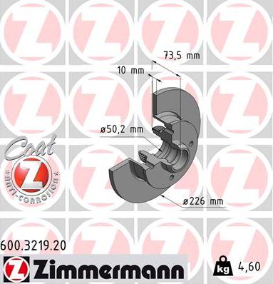 Zimmermann 600.3219.20 - Discofreno autozon.pro