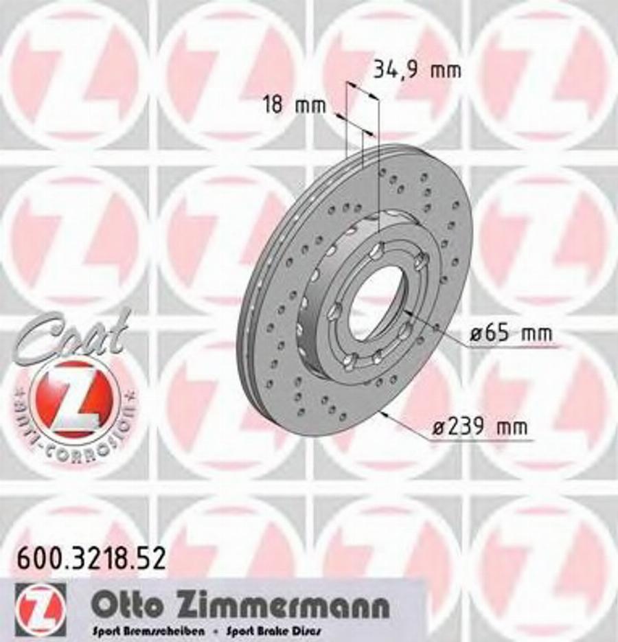 Zimmermann 600.3218.52 - Discofreno autozon.pro