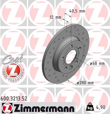 Zimmermann 600.3213.52 - Discofreno autozon.pro