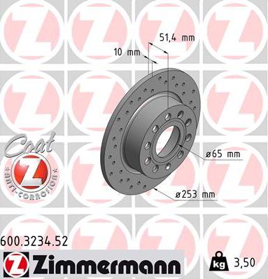 Zimmermann 600.3234.52 - Discofreno autozon.pro