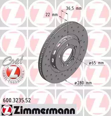 Zimmermann 600.3235.52 - Discofreno autozon.pro