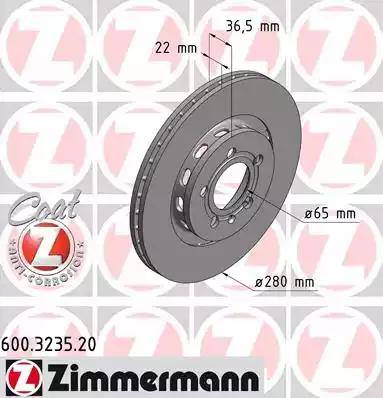 Zimmermann 600.3235.20 - Discofreno autozon.pro