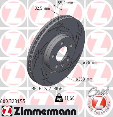 Zimmermann 600.3231.55 - Discofreno autozon.pro